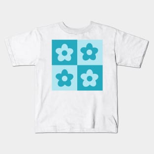 Blue Barbicore Bimbo Aesthetic Y2K 2000s Room Decor Pattern Kids T-Shirt